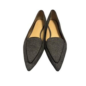 Ann‎ Taylor Grey Felt Pointed Toe Flats Loafers Women's Size 9.5